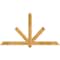 Ekena Millwork Kennewick Rough Sawn Timber Gable Bracket, Western Red Cedar, 72"W x 39"H x 4"D x 4"F, 13/12 Pitch GBW072X39X0404KEN00RWR - alternate 1